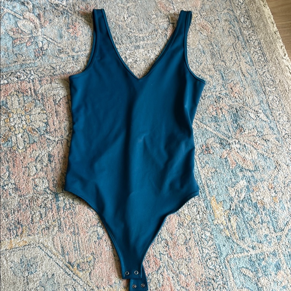Teal Abercrombie & Fitch soft collection body suit